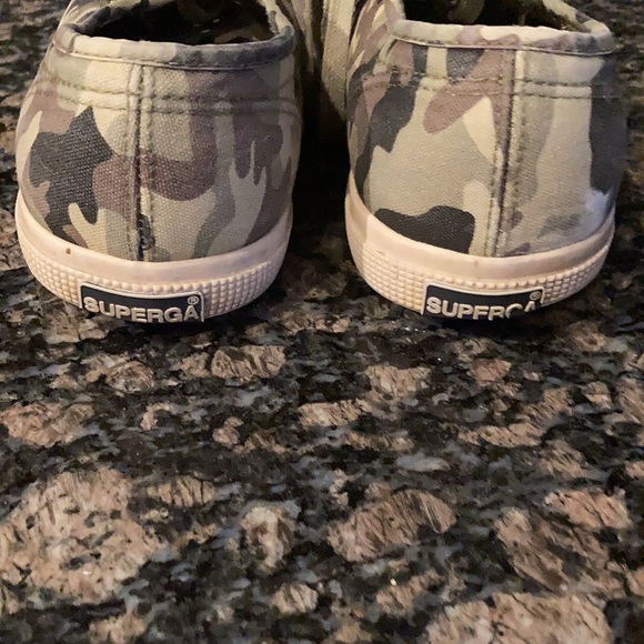 SUPERGA 2950 GREEN CAMO SNEAKERS SIZE 39.5 - Picture 4 of 6